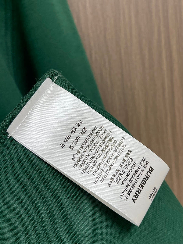 Close-up of Burberry designer clothing craftsmanship