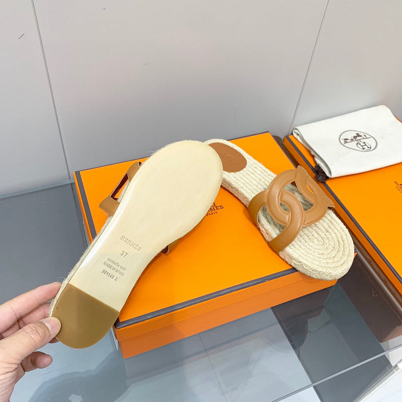 Hermes sandals Style 197 - logo and branding close-up