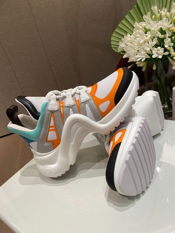 Louis Vuitton White Slip-On Sneakers - Close-Up Texture View