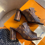 Close-up of Louis Vuitton shoes craftsmanship