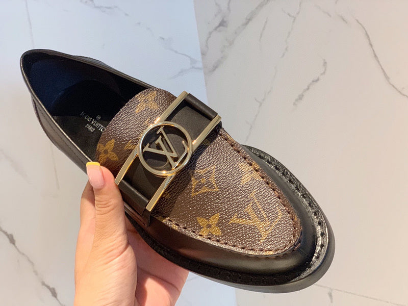Louis Vuitton luxury shoes detail shot