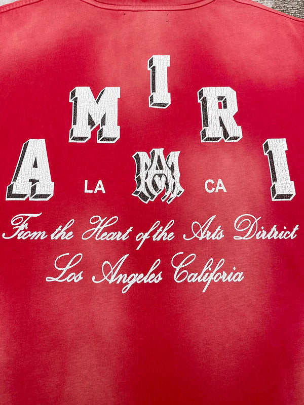 Close-up of Amiri t-shirt craftsmanship