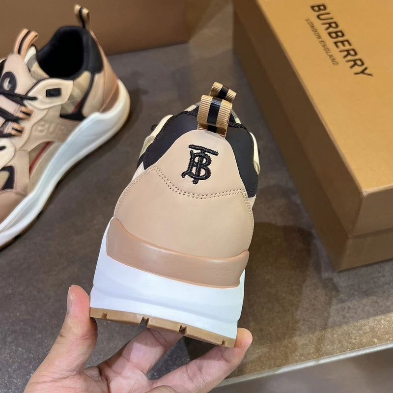 Burberry Black Chunky Platform Sneakers - Detail Shot of Craftsmanship