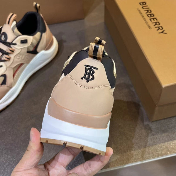 Burberry Black Chunky Platform Sneakers - Detail Shot of Craftsmanship