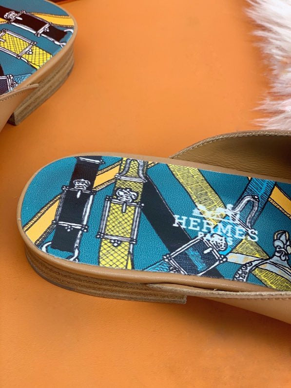 Hermès Black Loafer Flats - Back View