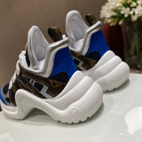 Louis Vuitton Burgundy Low-Top Sneakers - Side Profile View