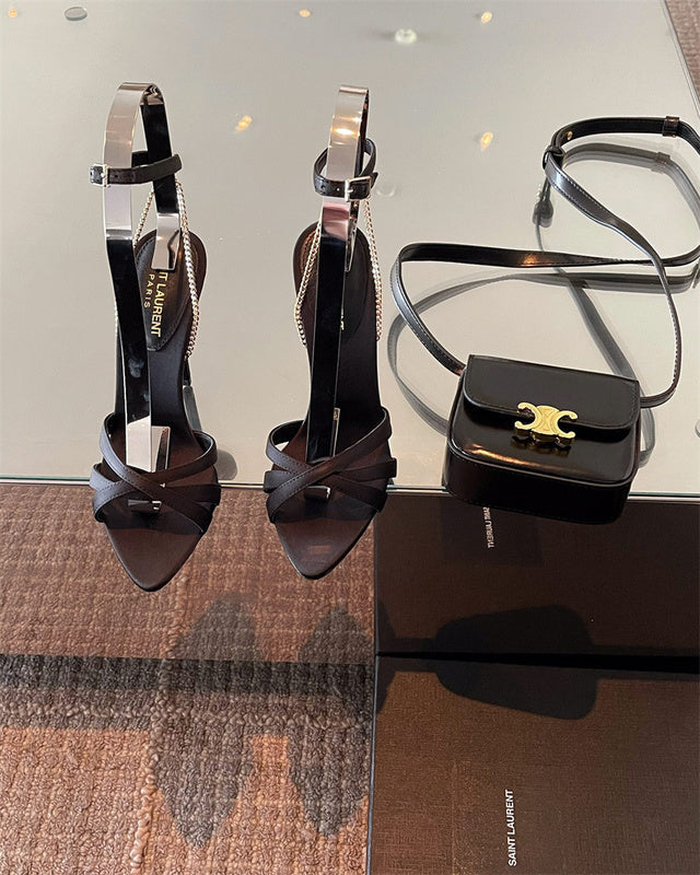 Saint Laurent luxury shoes detail shot