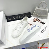 Givenchy Tan Loafer Flats - Angled View