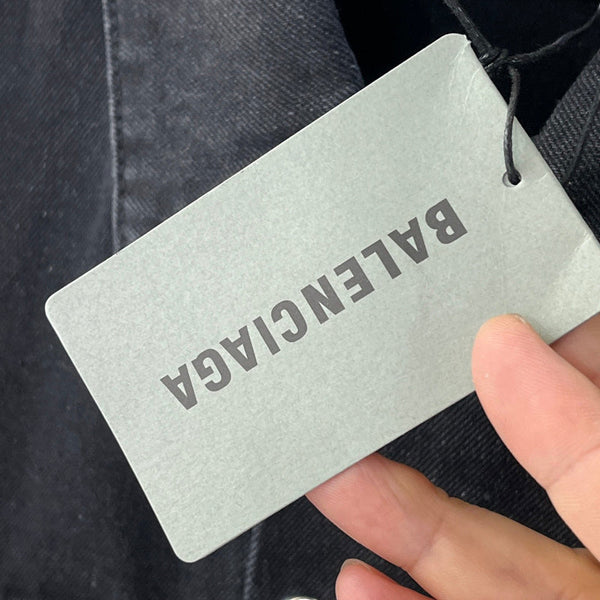 Close-up of Balenciaga designer clothing craftsmanship