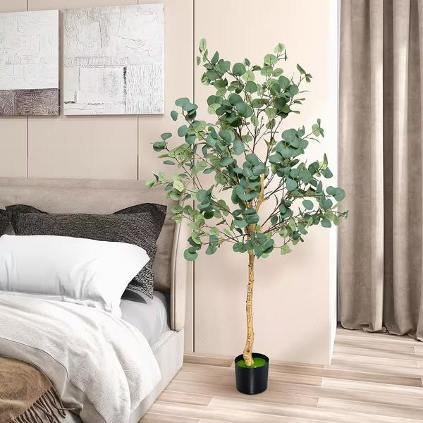 5 . 5 FT Artificial Tree Fake Eucalyptus Tree