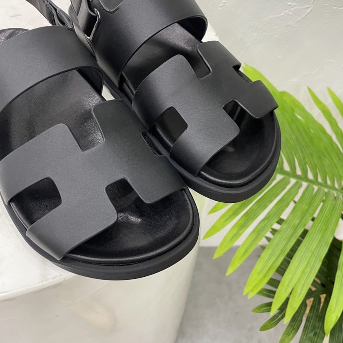 Hermès Camel Ankle Strap Heels - Back View