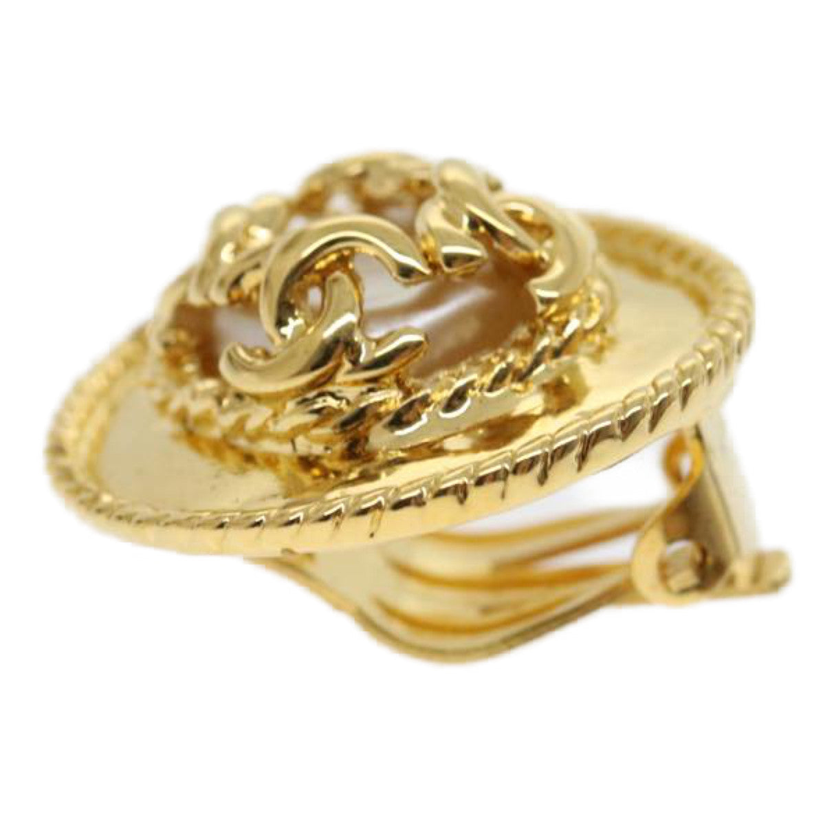 Chanel Jewellery? Chanel COCO Mark Earring Gold Auth ar7354 Elegant Everyday Fine Jewellery