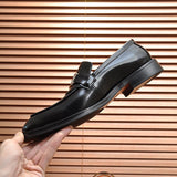 Hermès Grey Loafer Flats - Angled View