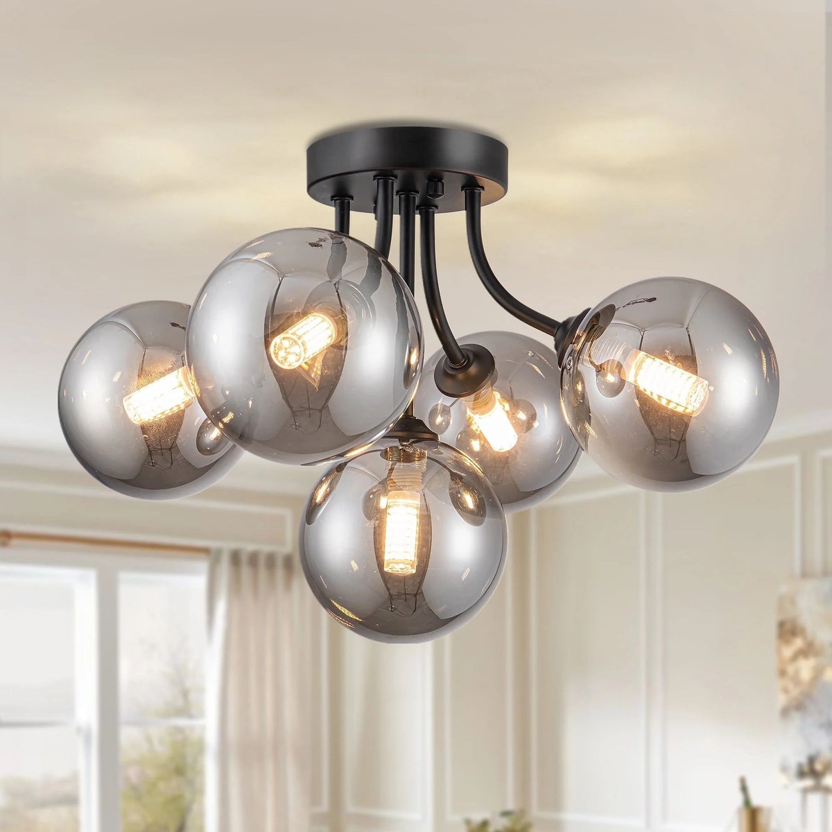Modern Ceiling Light 5-Light Sputnik Ceiling Light Fixture