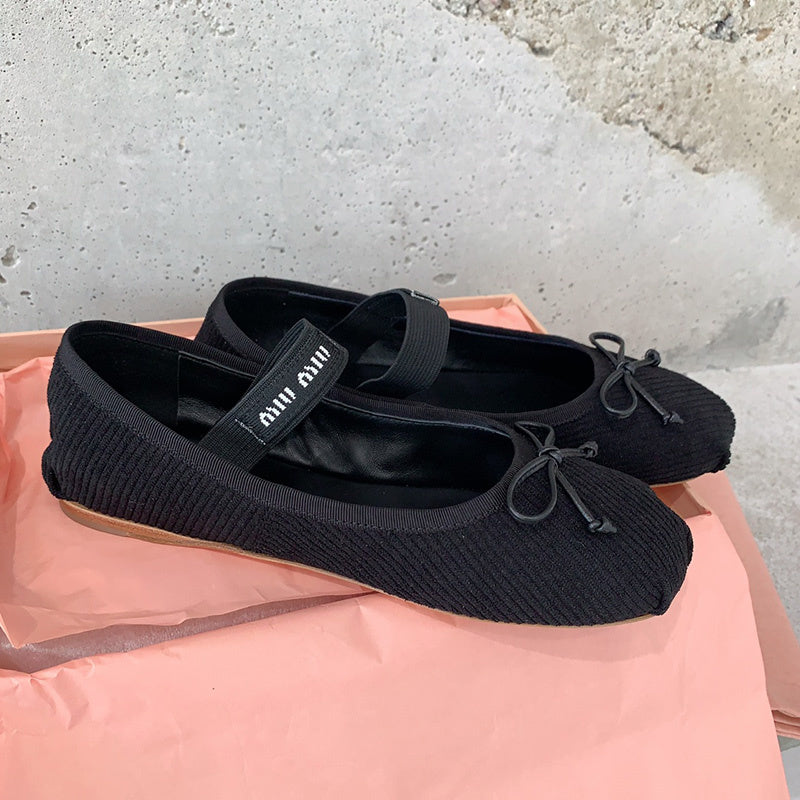 Close-up of Miu Miu shoes craftsmanship
