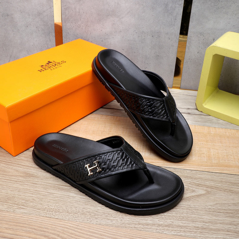 Hermès Chocolate Brown Slip-On Sneakers - Angled View