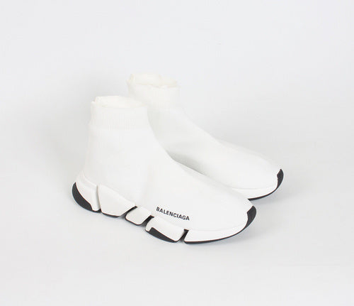 Balenciaga White Chunky Platform Sneakers - Lifestyle Styling Shot