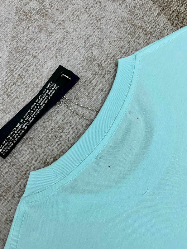 Close-up of Amiri t-shirt craftsmanship