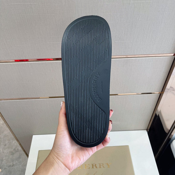 Burberry Red Slip-On Sneakers - Angled View