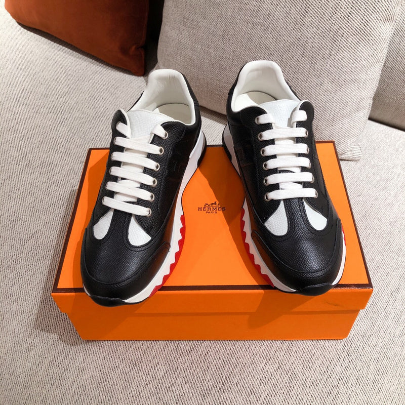 Hermès White High-Top Sneakers - Detail Shot of Craftsmanship