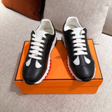Hermès White High-Top Sneakers - Detail Shot of Craftsmanship