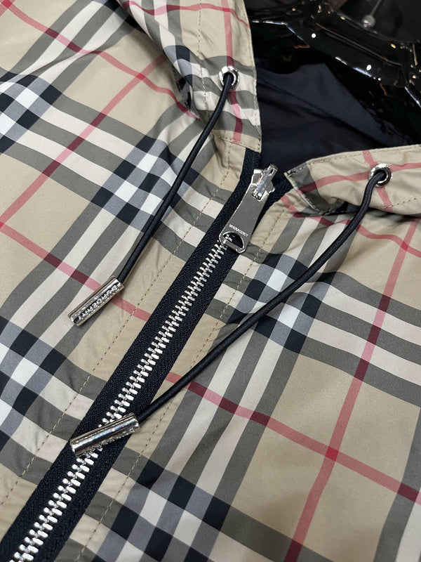 Close-up of Burberry designer clothing craftsmanship