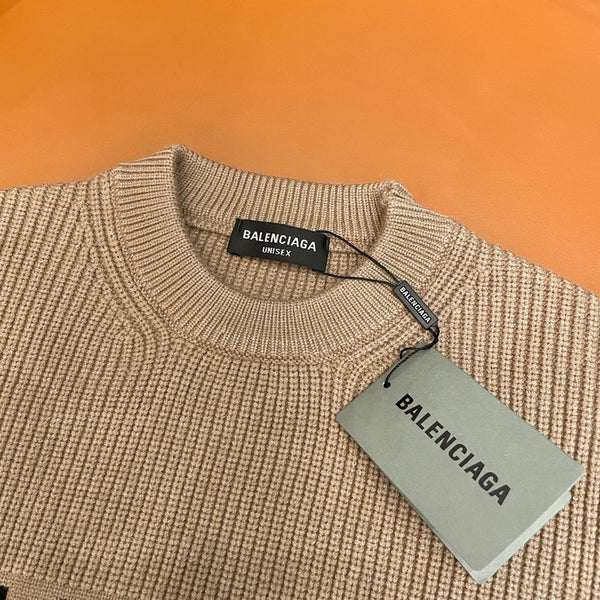 Close-up of Balenciaga designer clothing craftsmanship