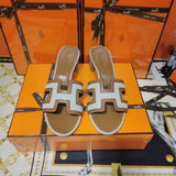 Hermes sandals Style 049 - close-up of refined designer finish