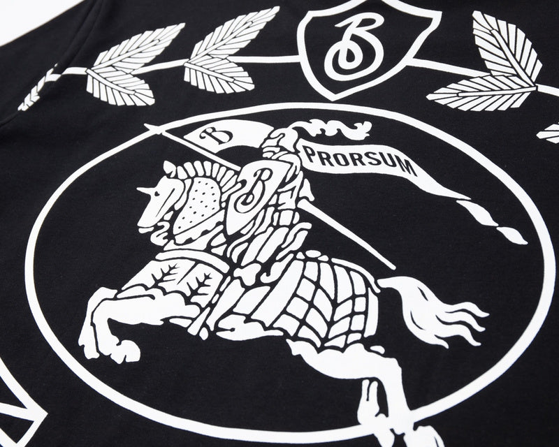 Close-up of Burberry t-shirt craftsmanship