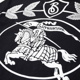 Close-up of Burberry t-shirt craftsmanship