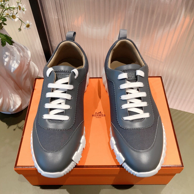 Hermès White High-Top Sneakers - Toe Detail View