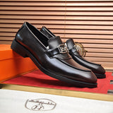 Hermès Chocolate Brown Bow-Detail Flats - Angled View