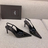 Saint Laurent luxury shoes detail shot