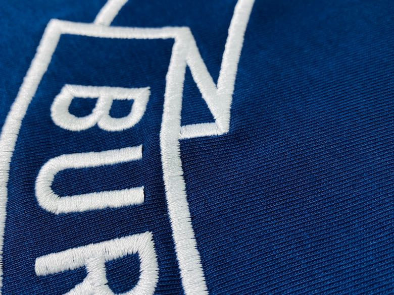 Close-up of Burberry t-shirt craftsmanship