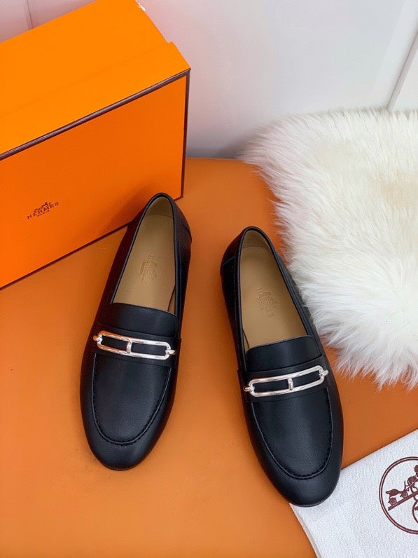Hermès Chocolate Brown Classic Ballet Flats - Back View
