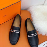 Hermès Chocolate Brown Classic Ballet Flats - Back View