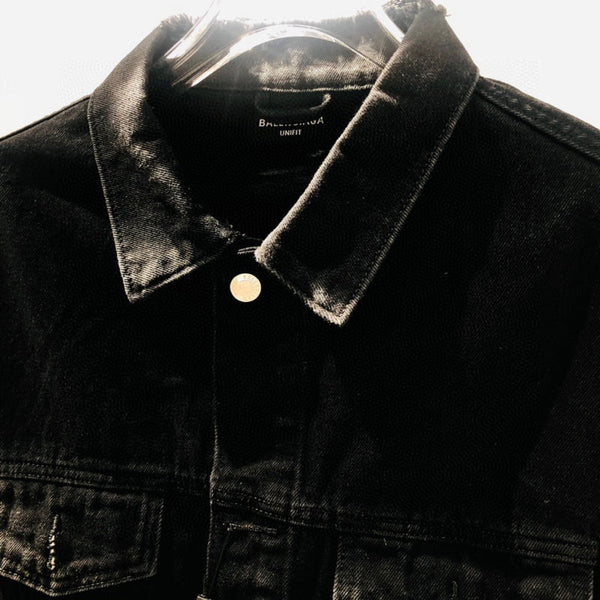 Close-up of Balenciaga designer clothing craftsmanship