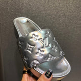 Louis Vuitton Chocolate Brown Platform Heels - Angled View