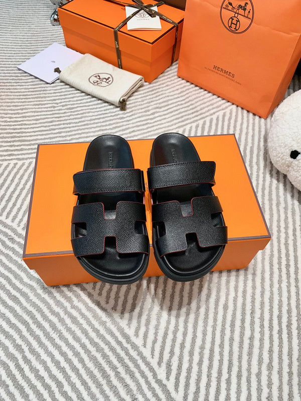 Hermès Nude Espadrille Wedge Sandals - Front View