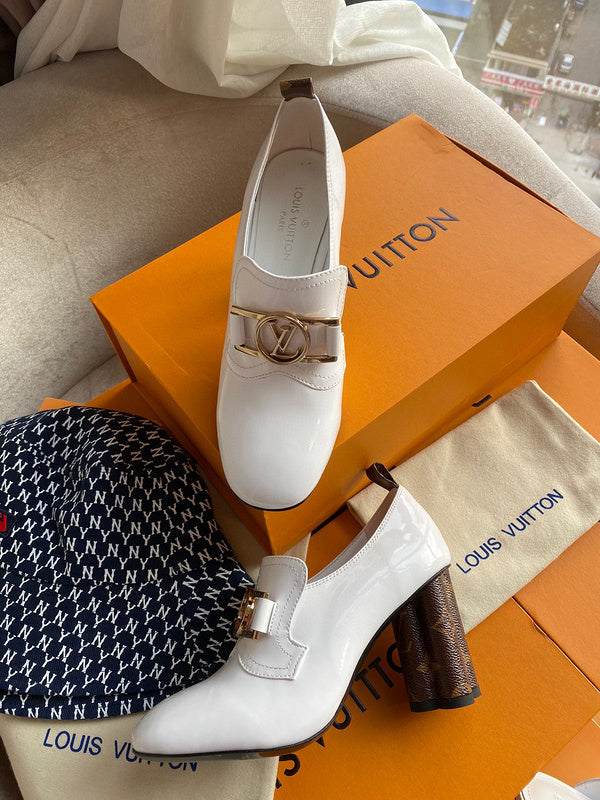 Close-up of Louis Vuitton shoes craftsmanship