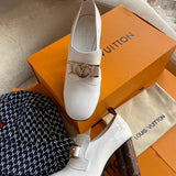 Close-up of Louis Vuitton shoes craftsmanship