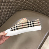Burberry Chocolate Brown Low-Top Sneakers - Toe Detail View