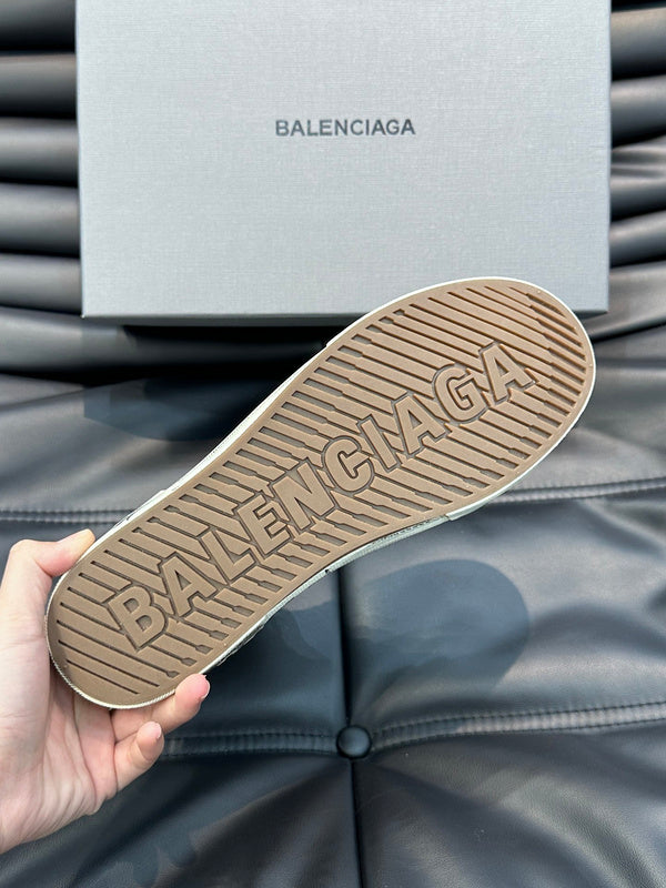 Balenciaga Camel Block Heel Pumps - Side Profile View