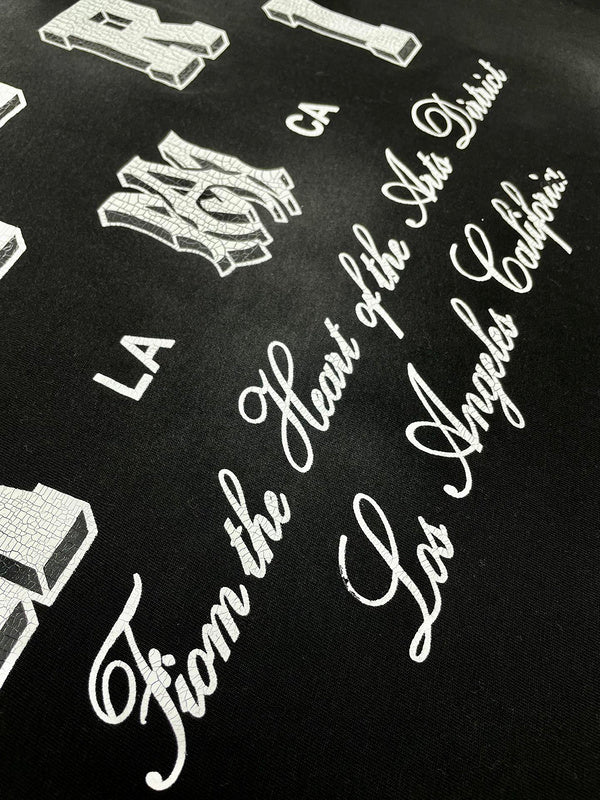 Amiri luxury t-shirt detail shot