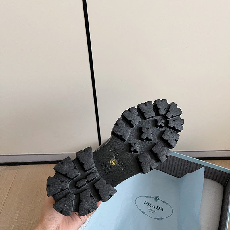 Prada luxury shoes detail shot