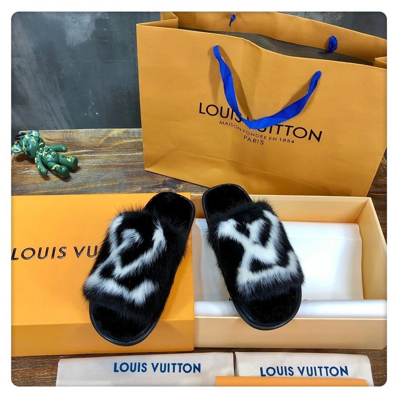 Close-up of Louis Vuitton shoes craftsmanship