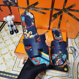 Hermes sandals Style 023 - texture and material detail