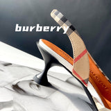 Burberry Red Slingback Heels - Lifestyle Styling Shot