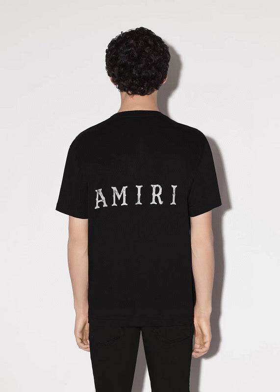 Close-up of Amiri t-shirt craftsmanship