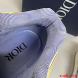 Dior Chocolate Brown Low-Top Sneakers - Angled View